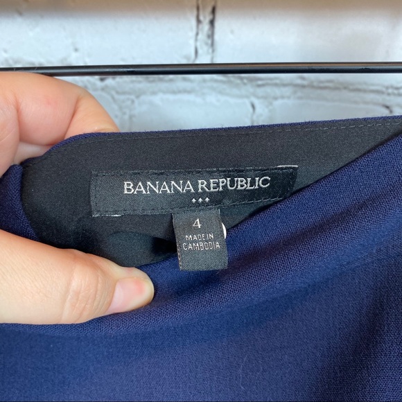 BANANA REPUBLIC Navy Pencil Skirt 4 - Picture 4 of 8